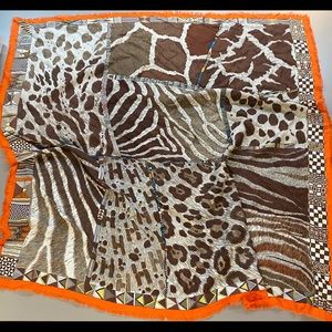 Hermès Pelages et Camouflage Silk/Cashmere Scarf